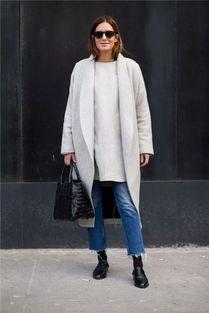 白色外套搭配图片,白色外套演绎简约时尚风